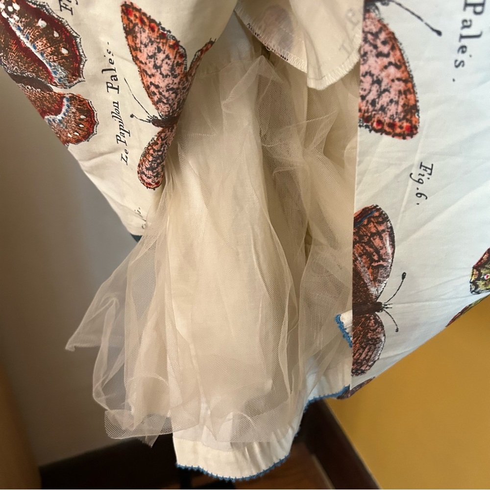 Anthropologie Maeve Lepidoptera Butterfly Dress Botanical Whimsical Fairy Size 0 - Picture 7 of 8